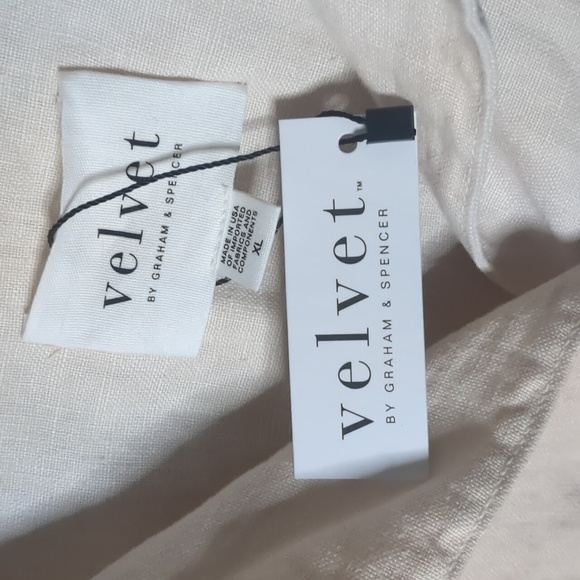 VELVET* By Graham & Spencer, Brielle linen button front long sleeve jacket XL - Picture 12 of 16